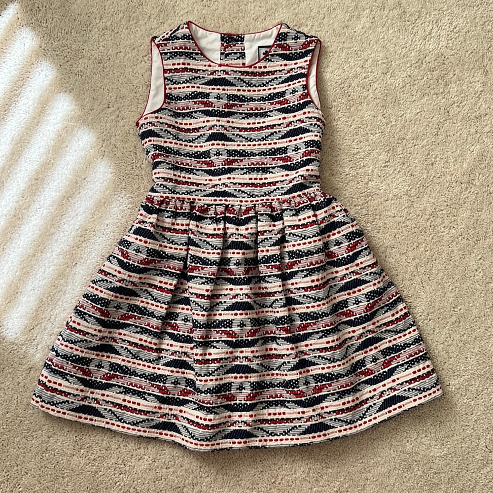 Busy Bees red, white and blue party dress. Kids size 6.